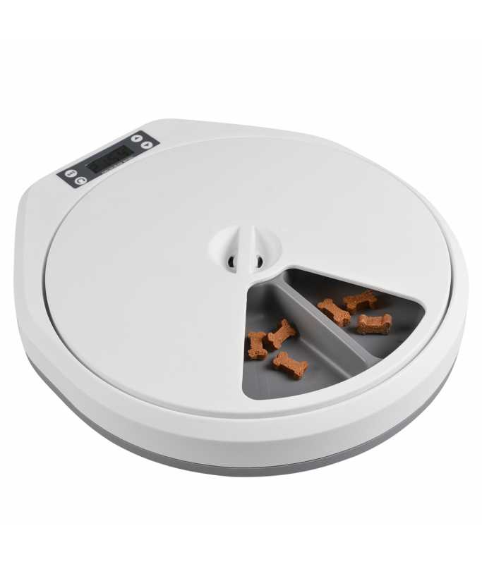Duvo+ Automatic Pet Feeder 5 Meals White / Grey 33x36x6cm