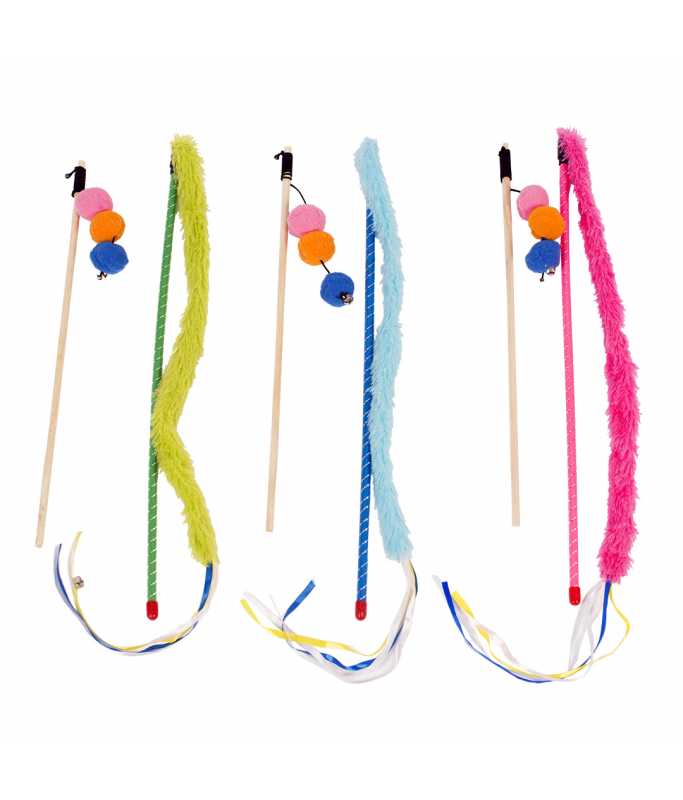 Duvo+ Playing Rod Set Plush Tail & Balls