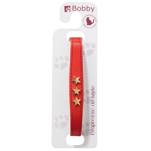 Bobby Etoiles Color Fancy Cat Collar Red