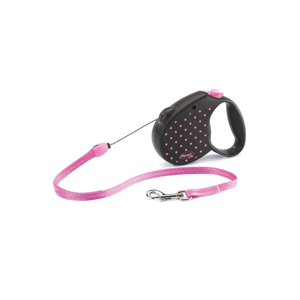 Flexi Standard Color Cord Retractable Lead Pink Medium for Dogs up to 20kg 5M