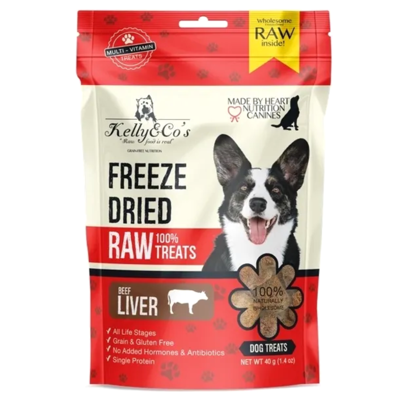 Kelly & Co’s Single Ingredient Freeze Dried Beef Liver for Dog 40gm