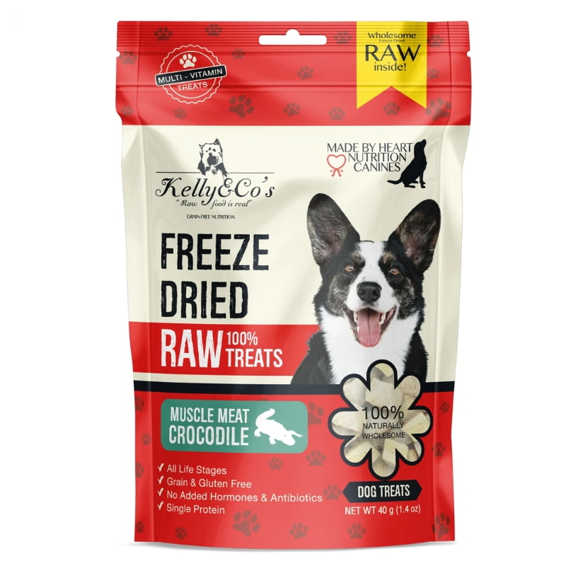 Kelly & Co’s Single Ingredient Freeze Dried Crocodile Muscle Meat for Dog 40gm