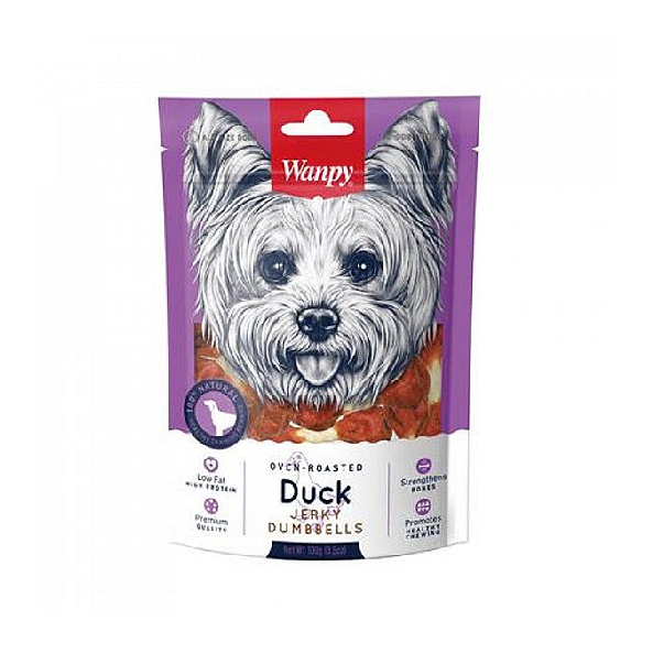 Wanpy Duck Jerky Dumbbells 100gm