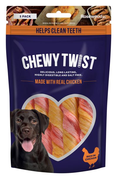 Rosewood Chewy Twist Dog Treats 115gm