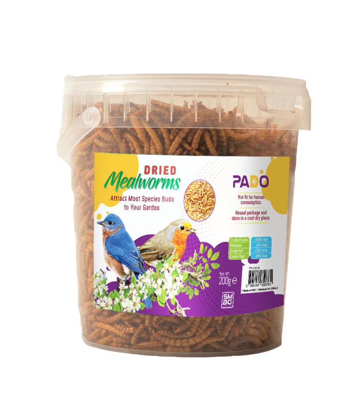 Pado Dried Mealworms for Birds and Fishes 200gm