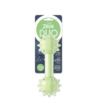 Zeus Duo Spike Dumbbell, 18cm, Green, Mint Scent