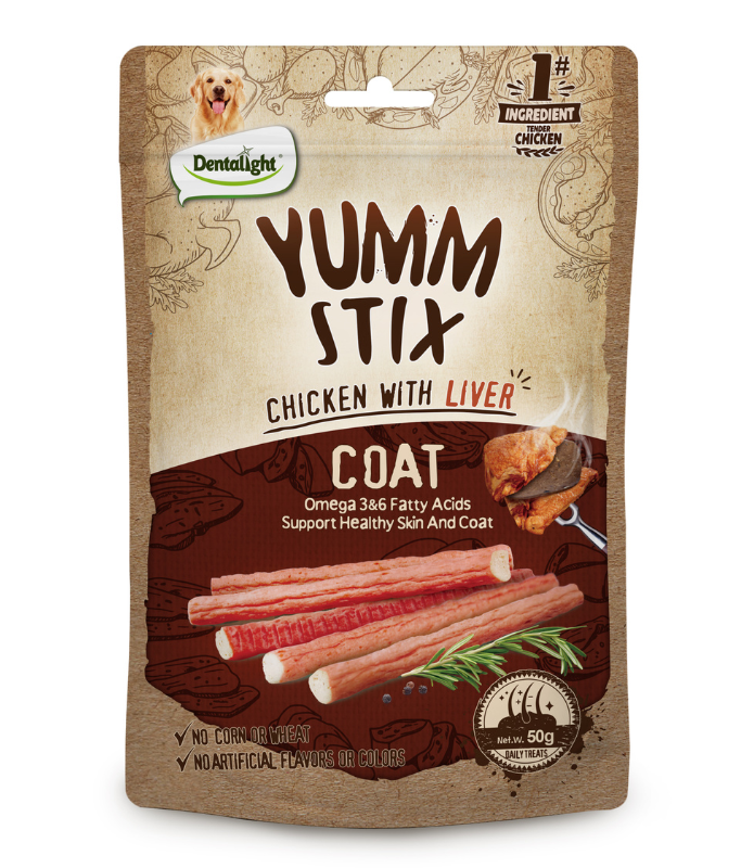 Dentalight Yumm Stix Dog Treat Chicken With Liver 50gm
