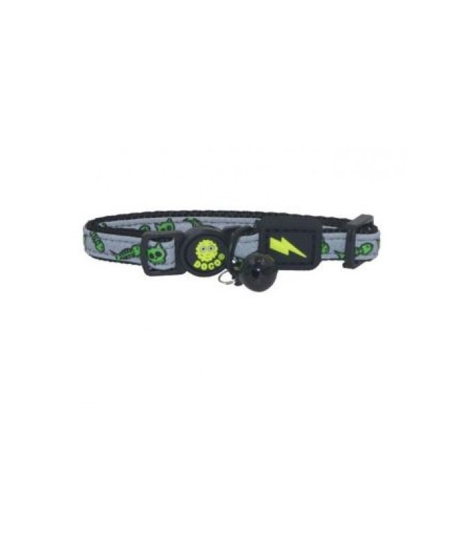 Doco Reflective Cat Collar Green 1.0x19-31cm