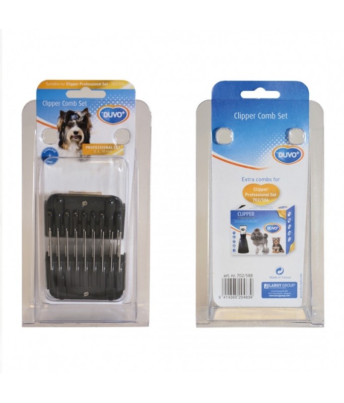 Duvo Clipper Comb Set For Professional Set 3 - 6 - 10mm (Suitable For Andis & Duvo+ Clipper)