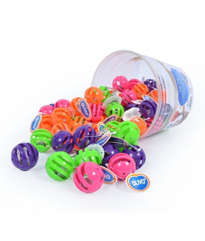 Duvo+ Rattle Balls - Cat Toy (60 Pcs In A Bucket)