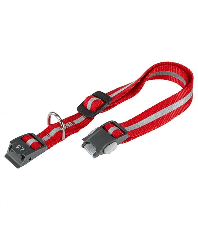 Ferplast Club Reflex C - Reflective Dog Leash Complete With Magnetic Clasp - Black / Blue / Red