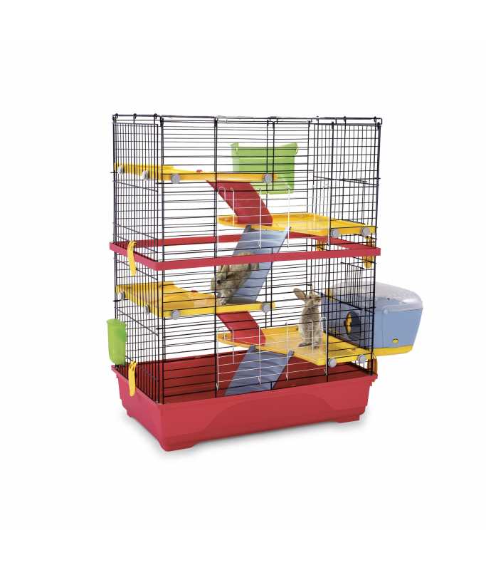 IMAC Double-80 Cage For Rabbits, Chinchillas, Guinea Pigs And Ferrets - 80X48.5X104CM