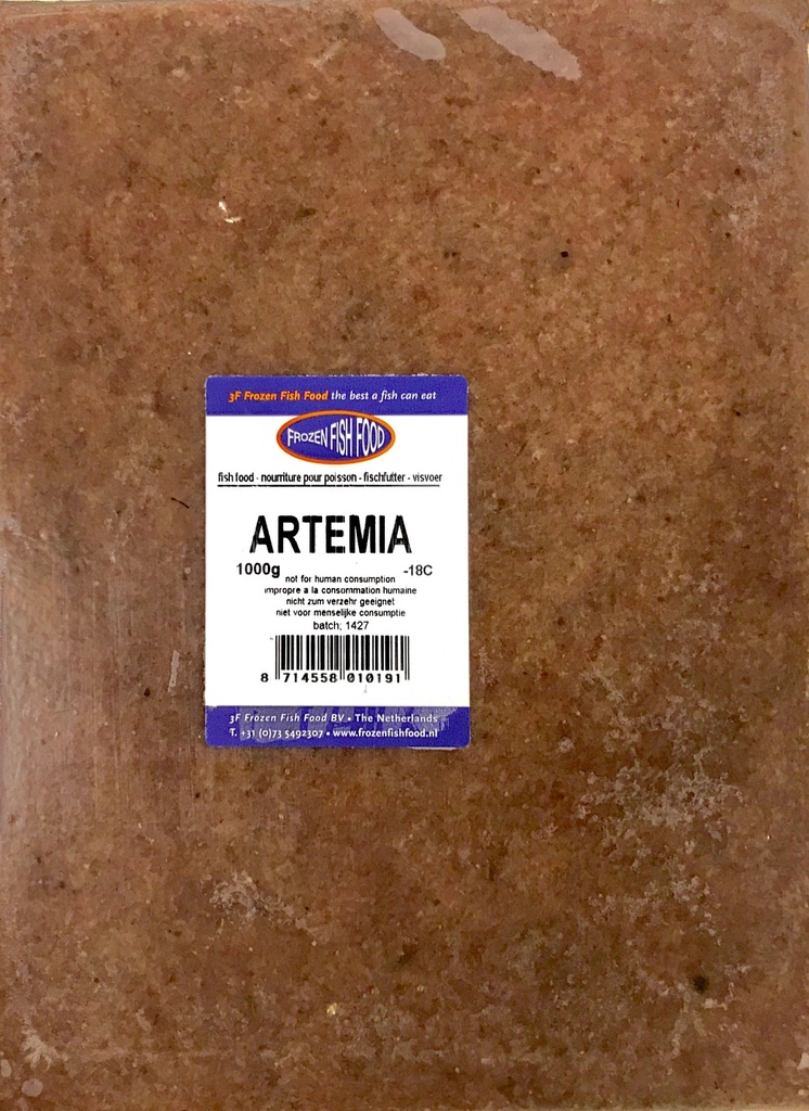 3F & Ruto Artemia Flat Pack Frozen Fish Food 1kg