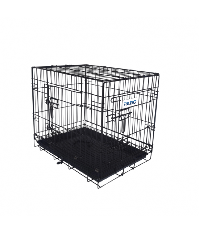 Pado Double Door Dog Crate With Mesh Floor, 92x57.5x65cm