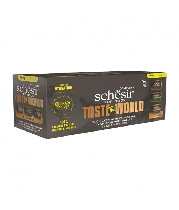 Schesir Taste The World Dog Wholefood Variety Pack 6x150gm