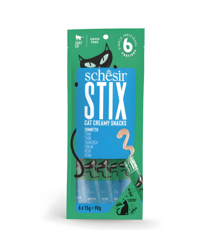 Schesir Stix Treat for Cat In Cream Tuna 6x15gm