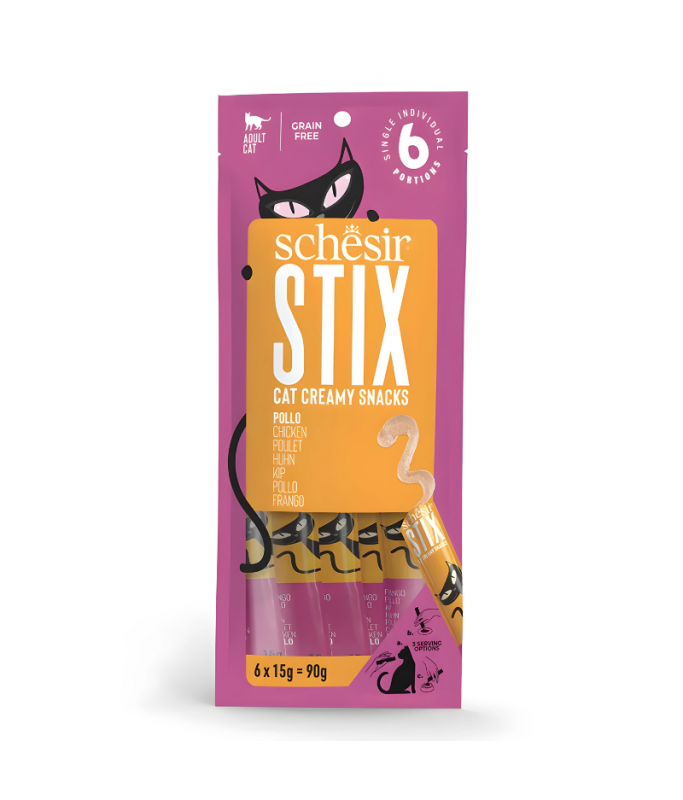 Schesir Stix Treat for Cat In Cream Chicken 6x15gm