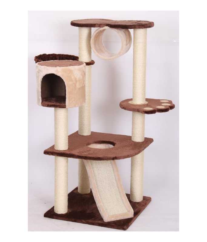 Catry Cat Tower With Scratcher LWH 55x55x122cm