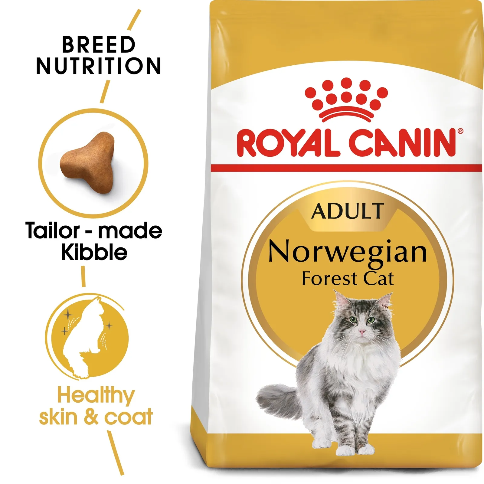 Royal Canin FBN Feline Breed Nutrition Norwegian Forest Cat Food Adult 2kg