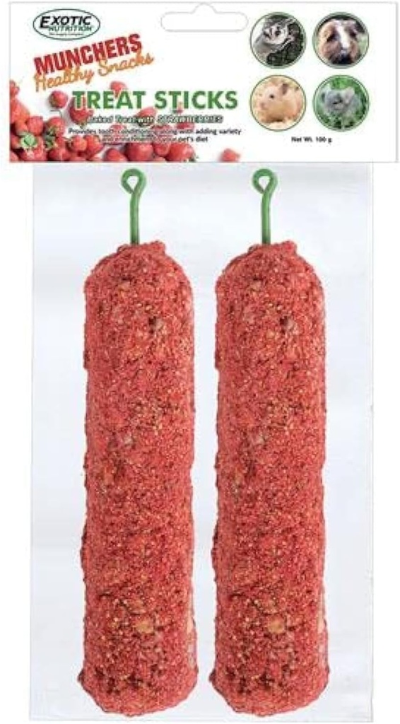 Exotic Nutrition Treat Sticks with Strawberry 3.5 oz