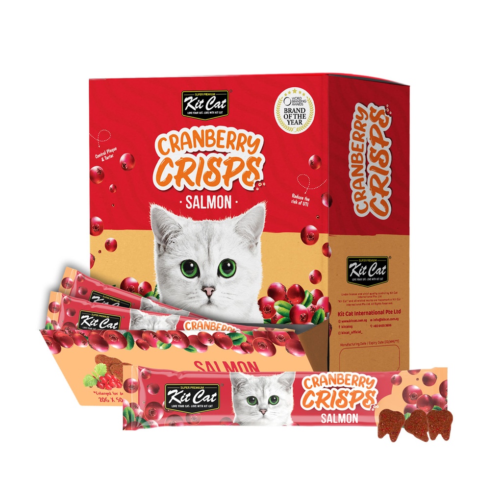 Kit Cat Cranberry Crisps Salmon Box 50 sachets