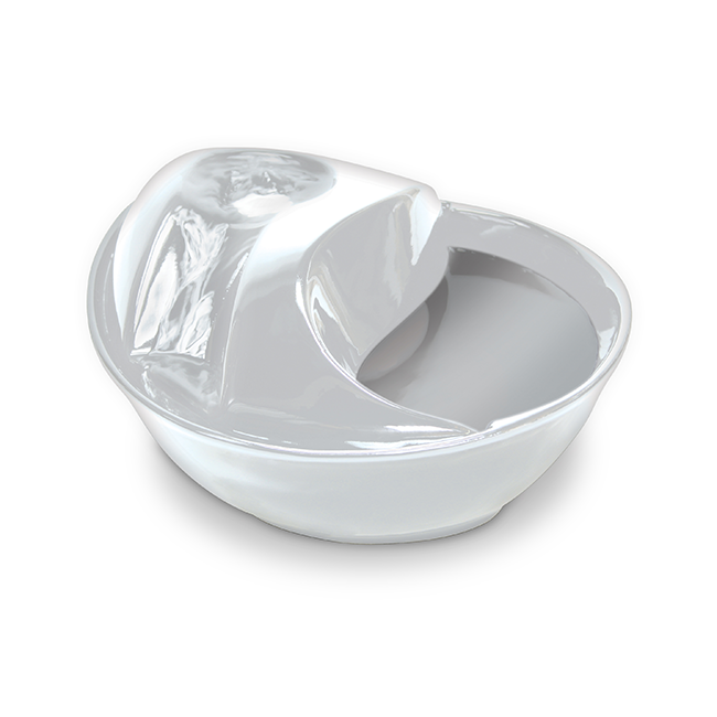Pioneer Pet Ceramic Raindrop Fountain White 60oz / 1.8L