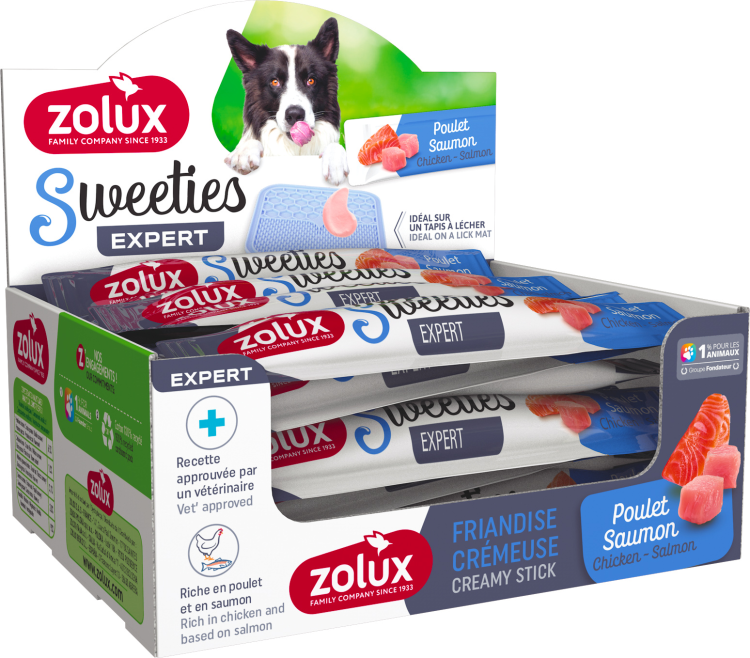 Zolux Sweeties Creamy Stick For Dog Chicken Salmon 48pcs x 14pcs

