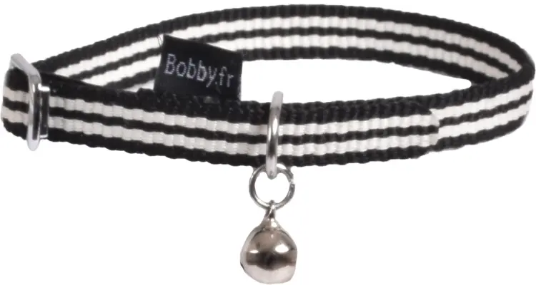 Bobby Cat Collar Stripe Black 1 x 30 cm