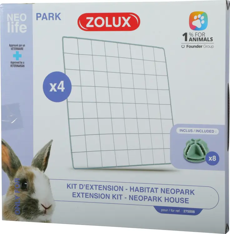 Zolux Extension Kit With 4 Mesh Panels For Neolife Rabbit Neopark