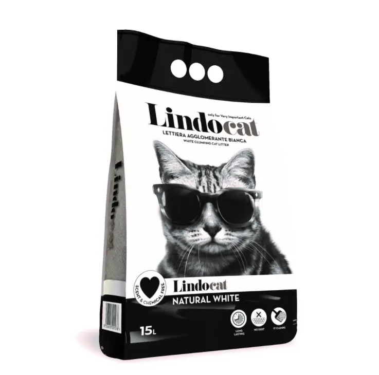LindoCat White Bentonite Natural White - 15 L Fragrance free