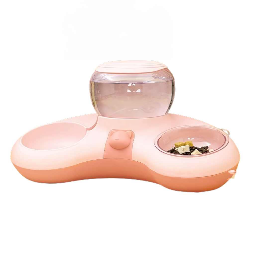 Pado Water Dispenser With Double Bowl Pink 1.4L