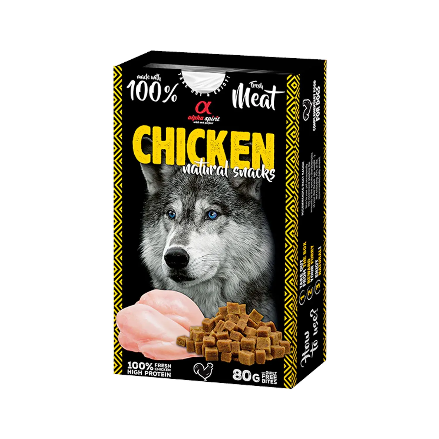 Alpha Spirit Natural Snacks for Dogs Chicken