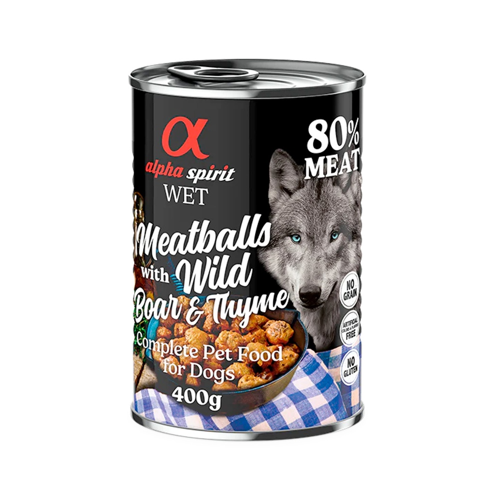 Alpha Spirit Meatballs Boar and Thyme 400gm