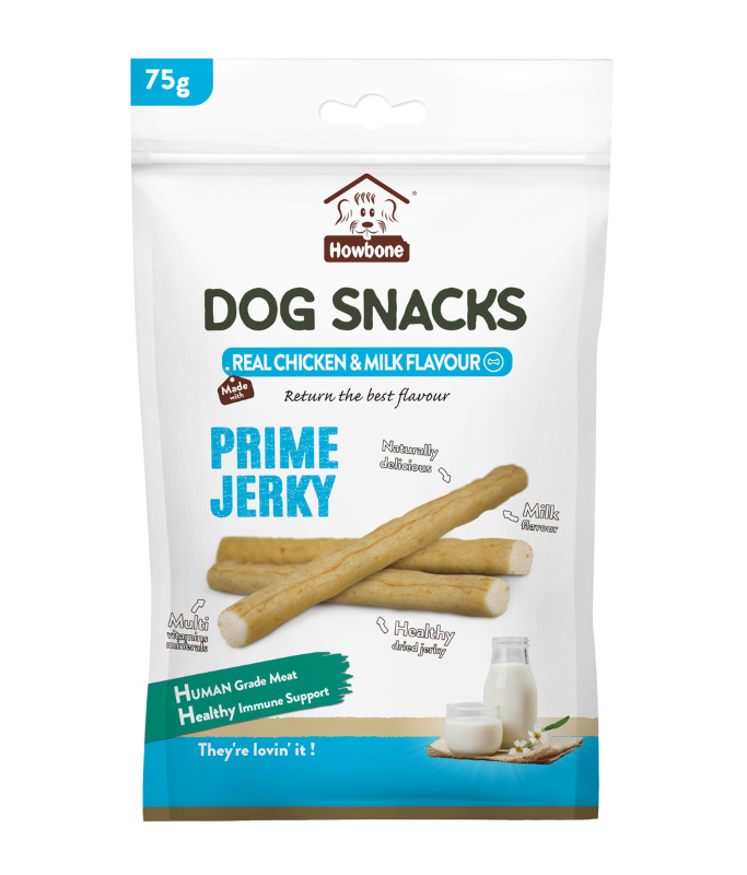 Howbone Prime Jerky Dog Snack 75g Chicken & Milk Flavour