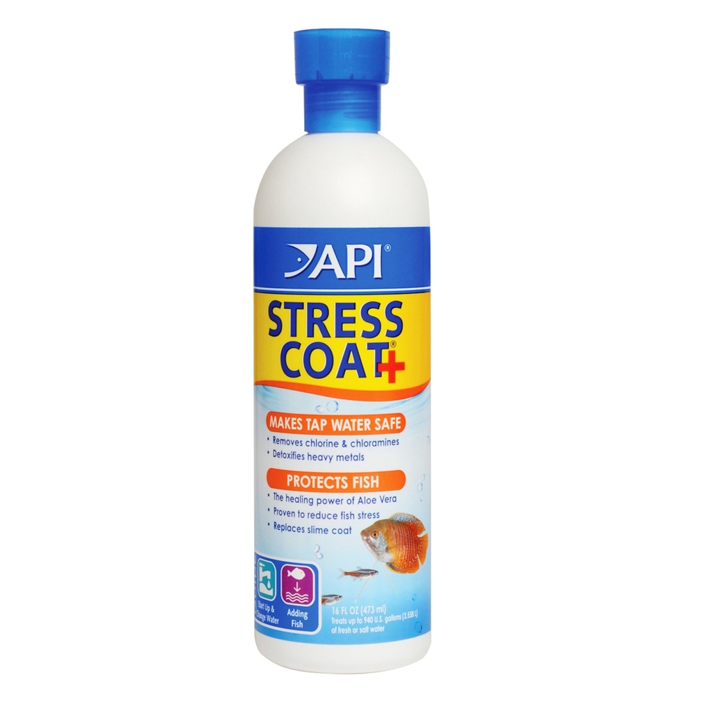 API Stress Coat 16oz / 473ml Tap Water Detoxifier & Aquarium Fish Coat Protector