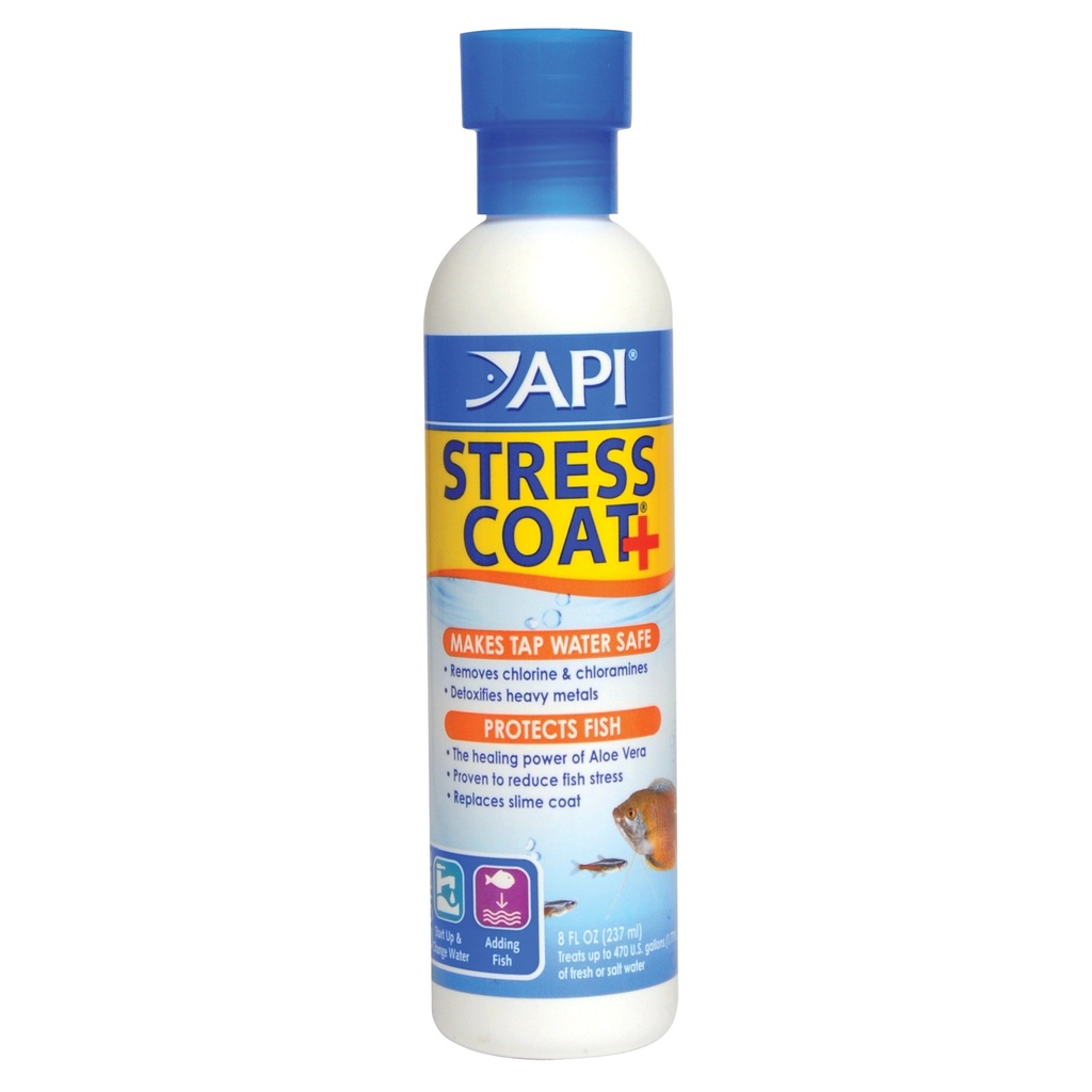 API Stress Coat 8oz / 236ml Tap Water Detoxifier & Aquarium Fish Coat Protector