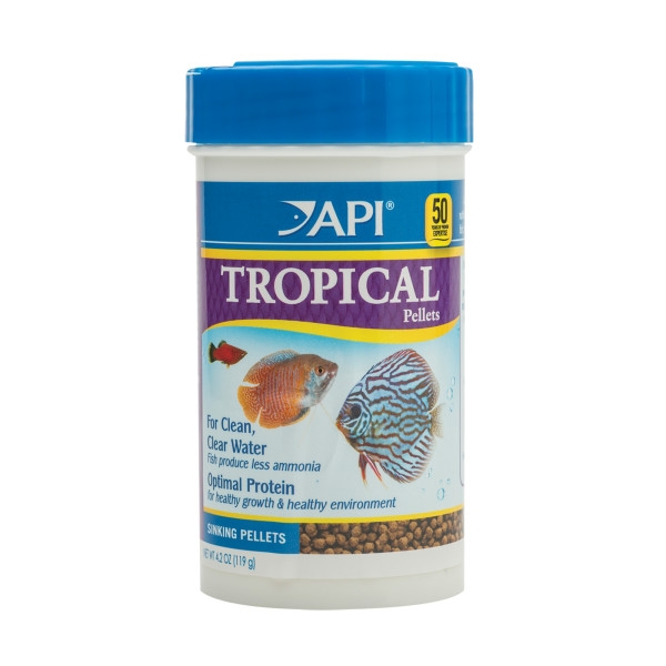 API Tropical Pellets 1.6oz / 45gm Floating Aquarium Fish Food