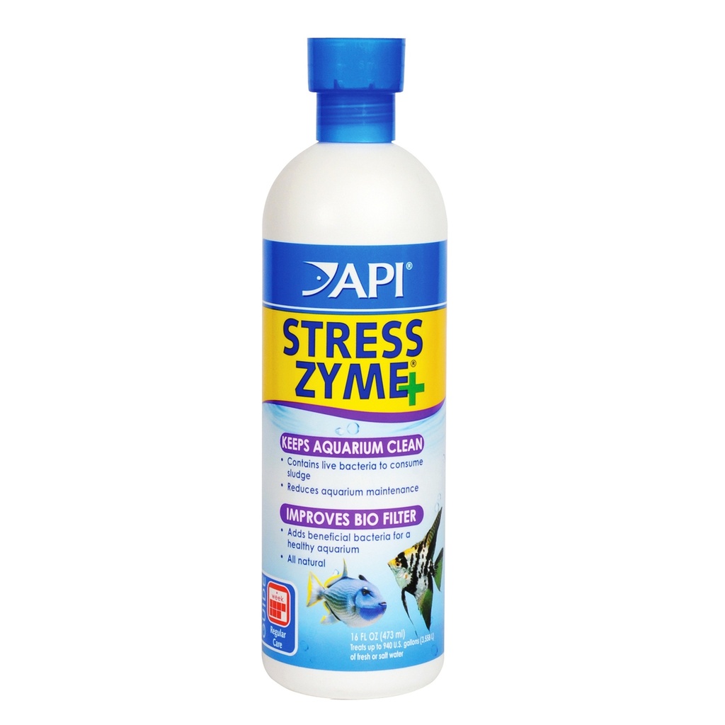 API Stress Zyme 16oz / 473ml Aquarium Beneficial Filtration Bacteria