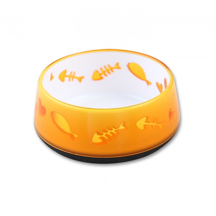 afp-All for Paws Cat Love Treat Pet Bowl Orange