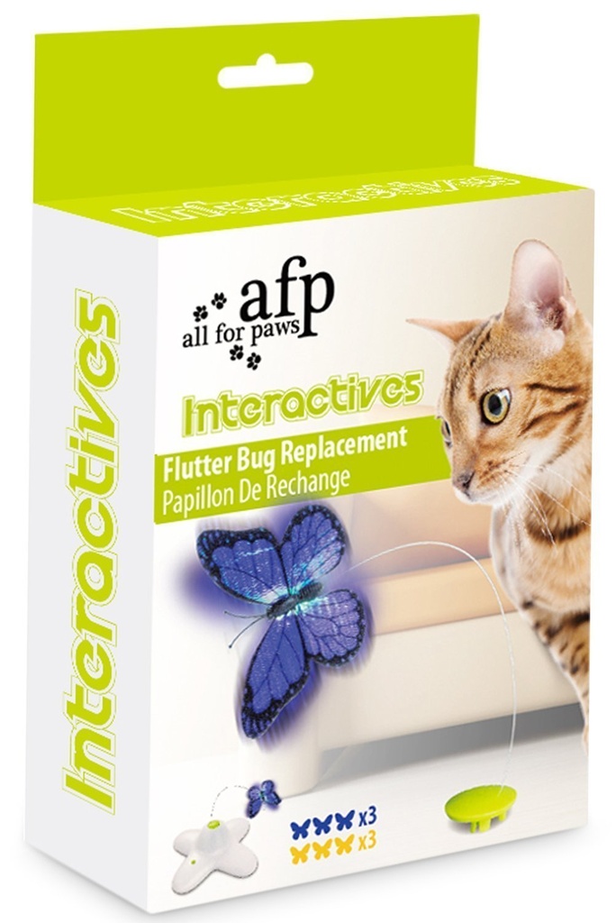afp-All for Paws Flutter Bug Re-Fill Pack of 6