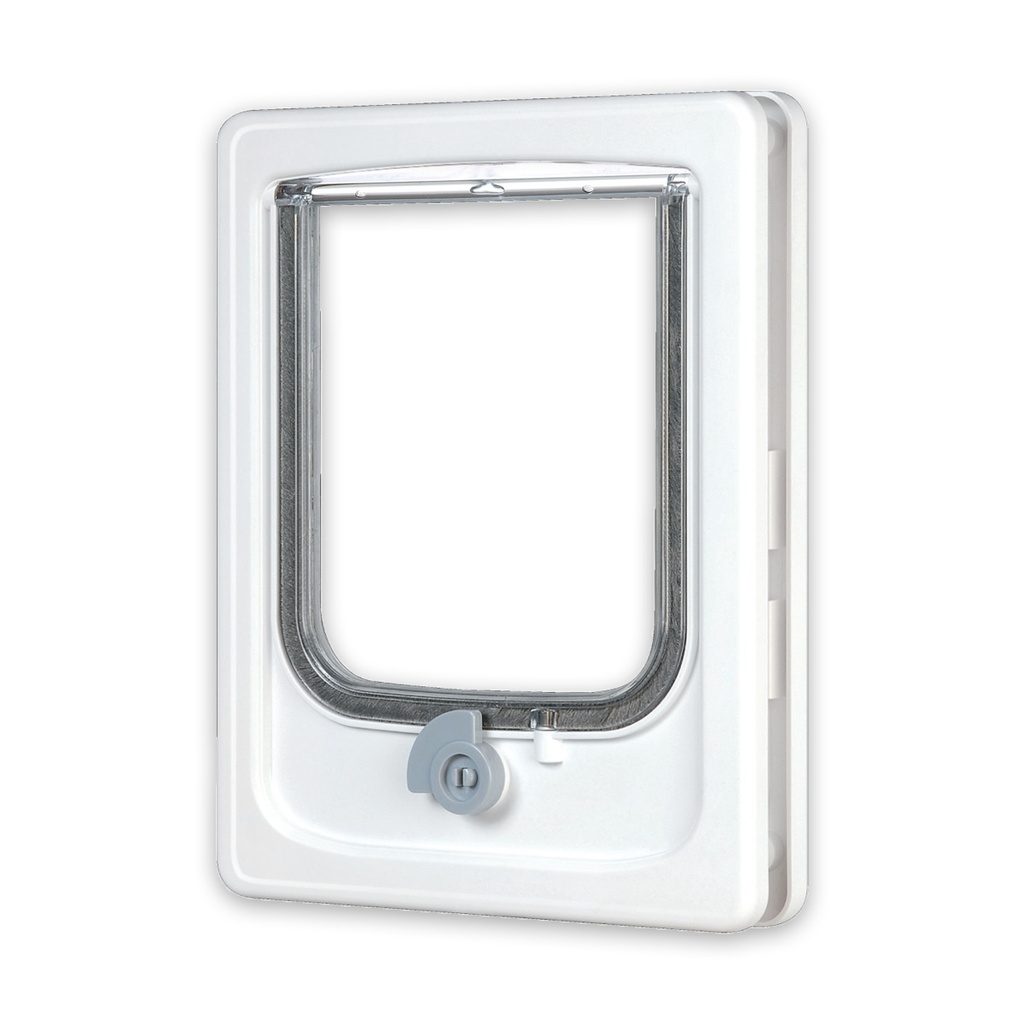 Zolux Cat-Flap For Wooden Door - 4 Position White