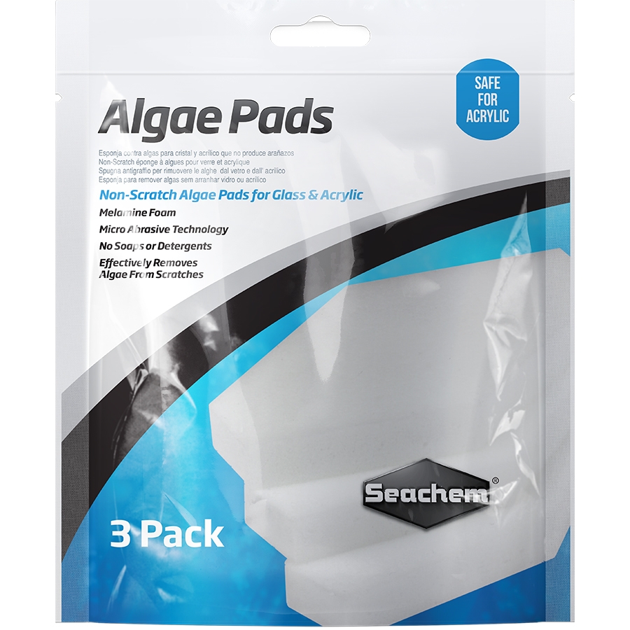 Seachem Algae Pads Aquarium Glass Scrubber 3pack