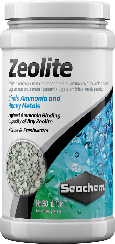 Seachem Zeolite Marine & Freshwater Aquarium Ammonia and Heavy Metals Binding 250ml 
