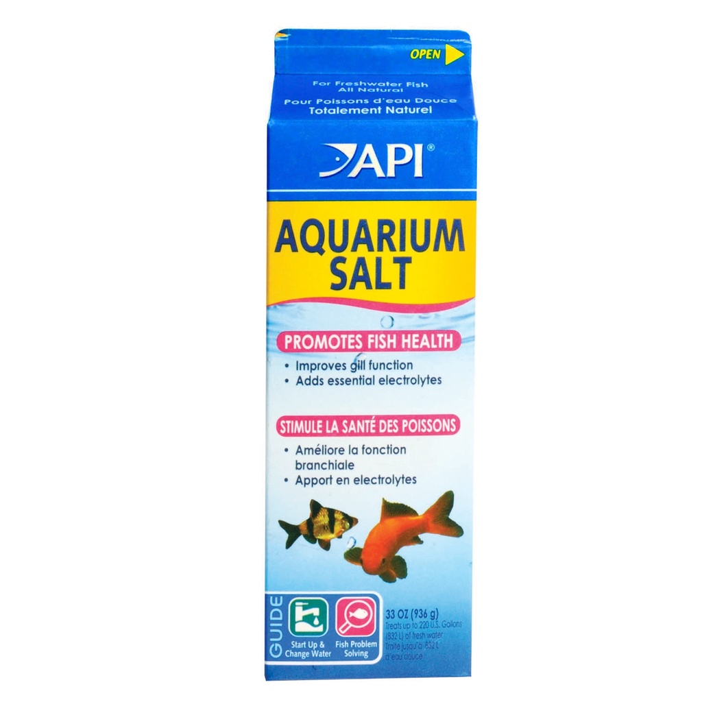 API Freshwater Aquarium Salt  33oz / 987ml for Fish Electrolyte Balance