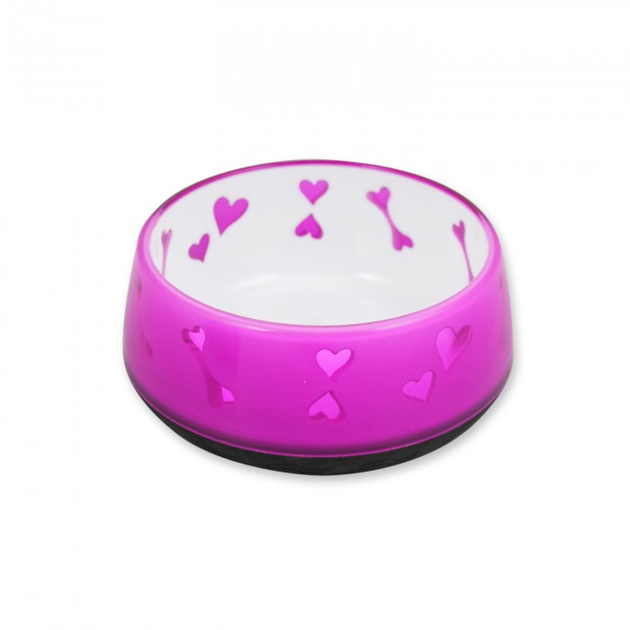 afp-All for Paws Dog Love Bowl Pink Medium