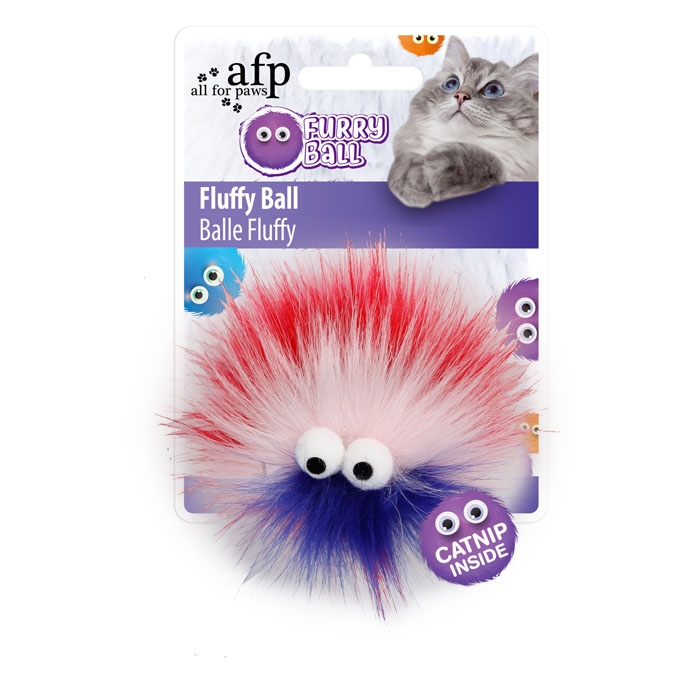 afp-All for Paws Fluffy Ball Red