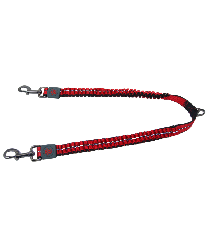Doco Vario Bungee Coupler Nylon Dog Leash Red Medium
