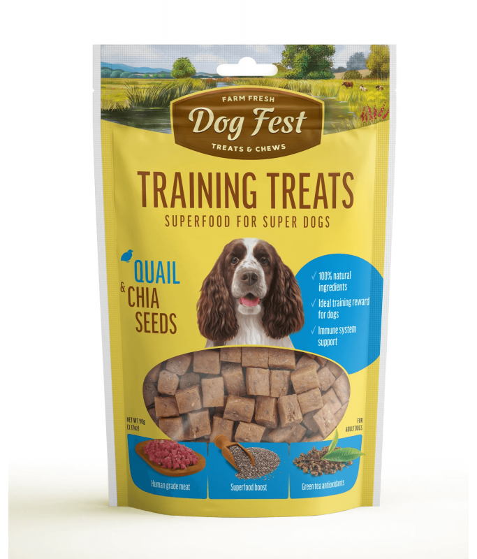 Dog Fest Training Treats Quail & Chia Seeds 90gm