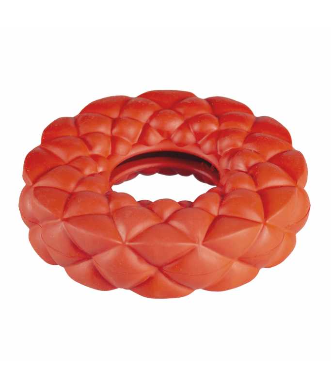 Duvo+ Rubber Bubble Ring Dispenser Dog Toy Red 11x11x3.3cm