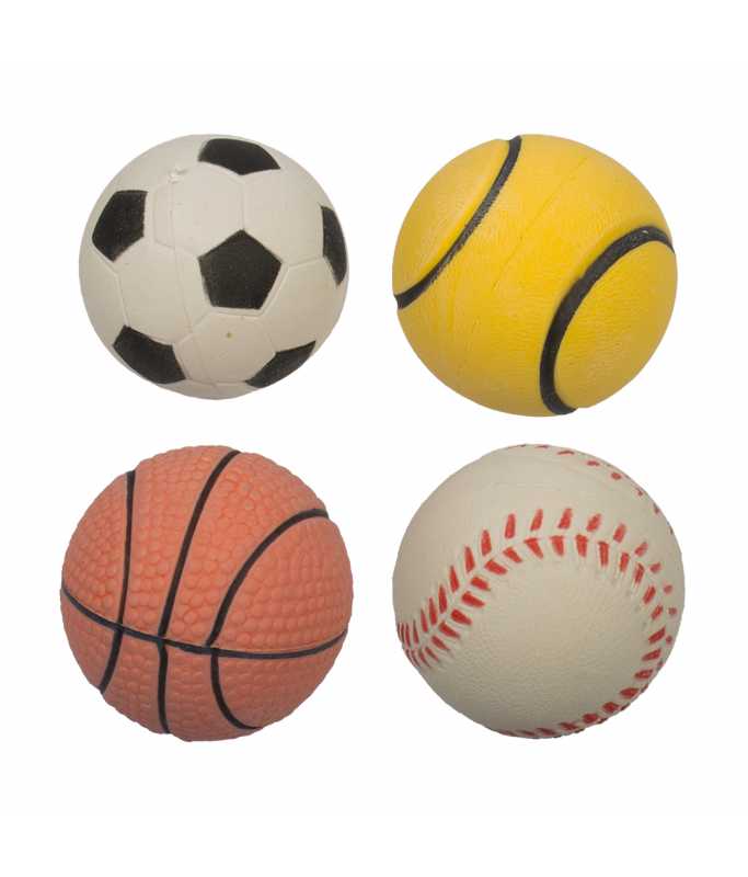 Duvo+ Rubber Neon Ball Mix Dog Toy 6cm